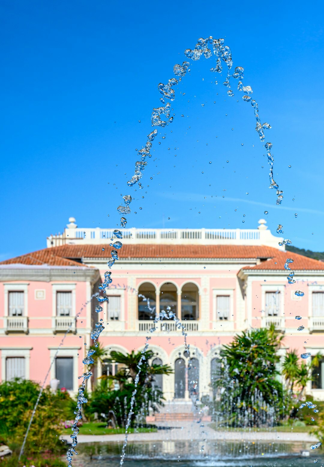 elegant french villa garden